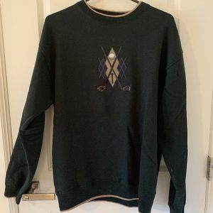 Green/Tan Croft & Barrow Sport Crewneck US M